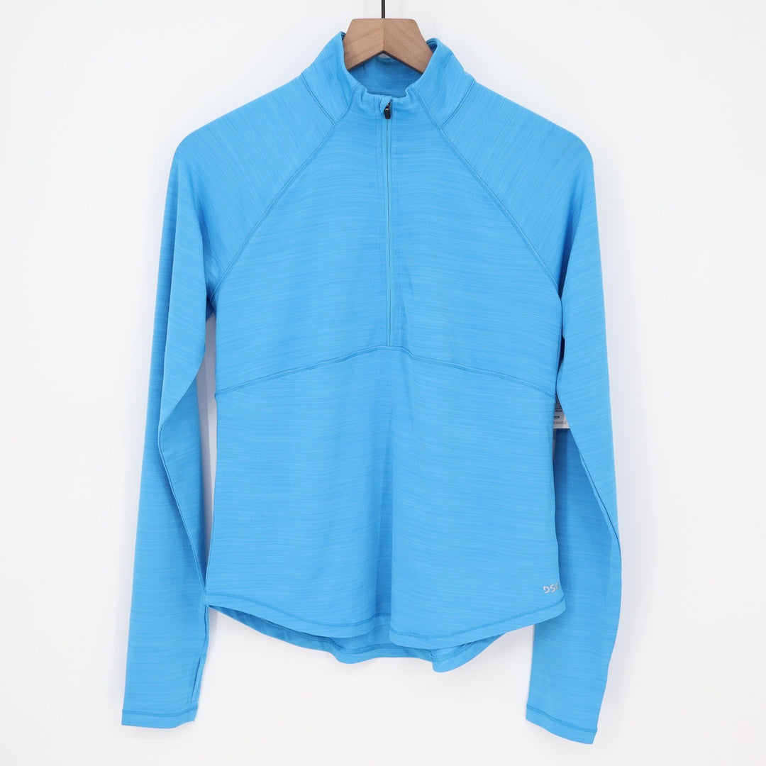 DSG Movement Womens S Aqua Blue Heather 1/4 Zip Pullover NEW