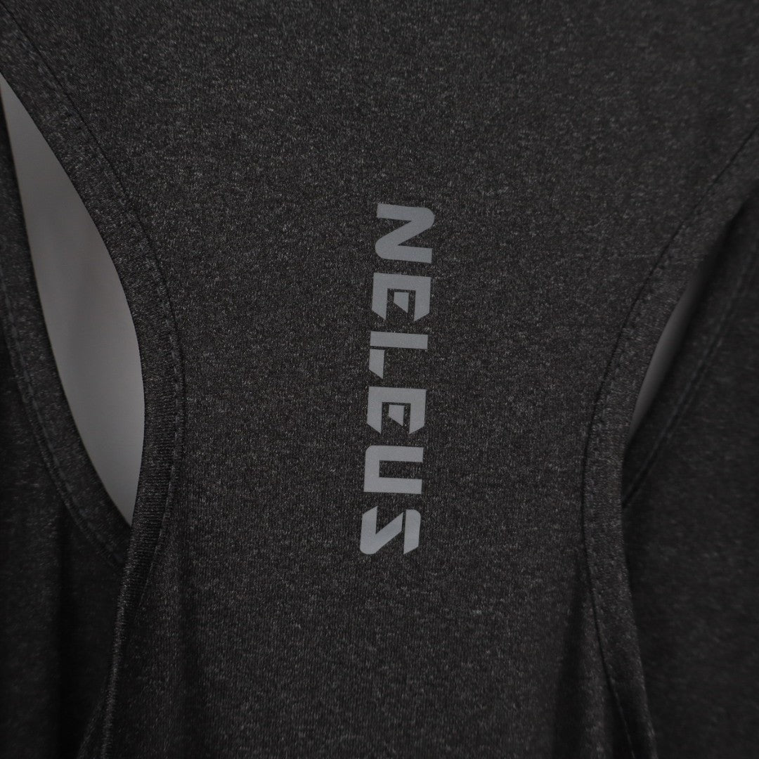 Neleus Tank Top Womens XL Heather Gray Sleeveless Scoop Neck Workout Racerback