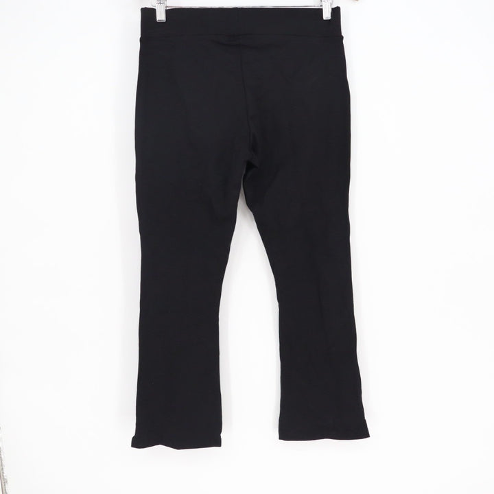 American Giant Ponte Kick Flared Pants Womens 8 Super Black Stretch Cropped