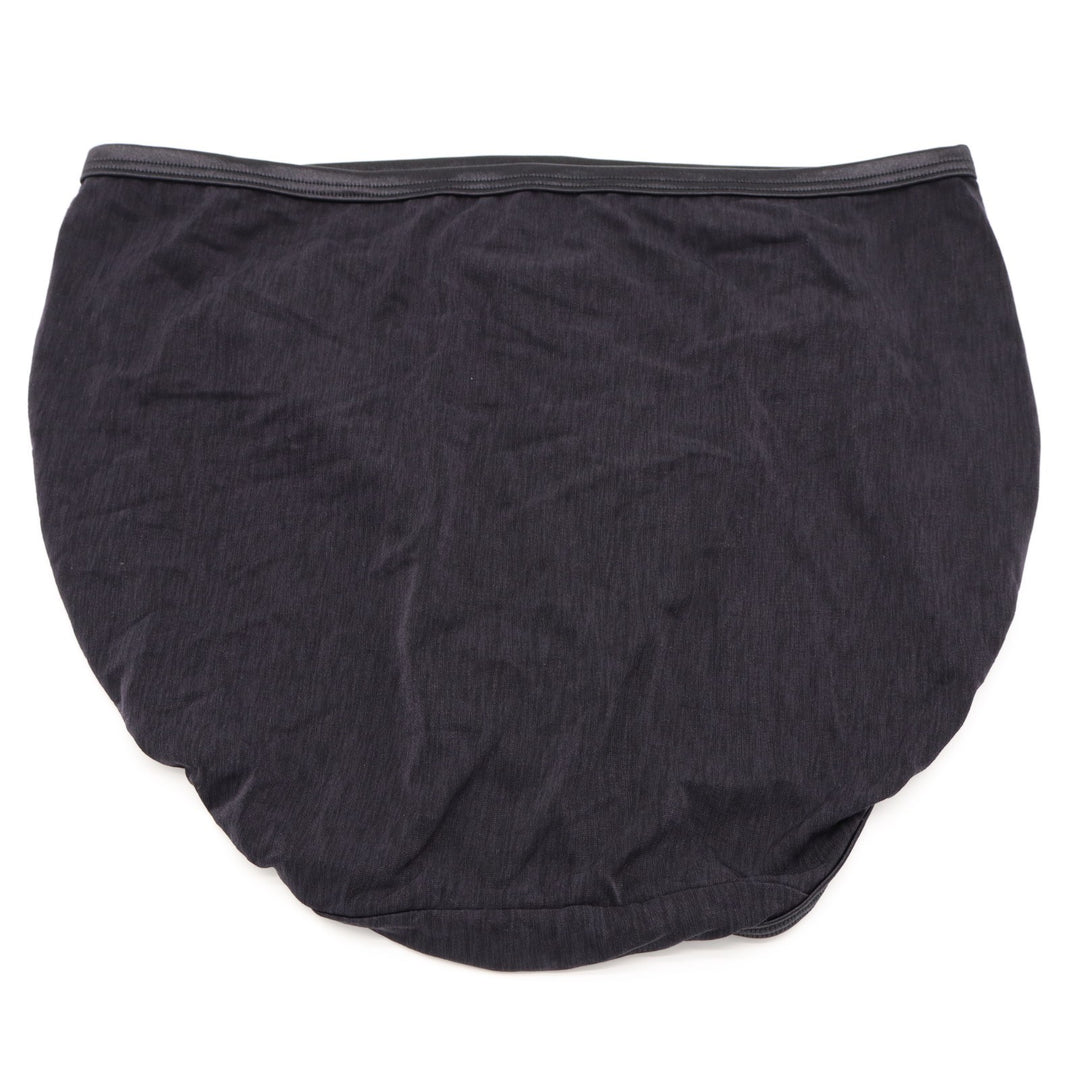 Vanity Fair Illumination Hi Cut Brief Panty Womens 8/XL Black Full Back Coverage