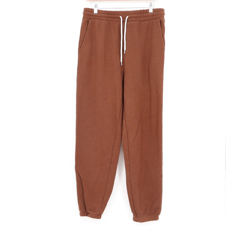 Forever 21 Brown Jogger Sweatpants Womens Large High Rise Drawstring Pockets