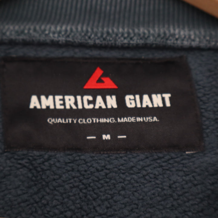 American Giant American Vintage Sweatshirt Unisex M Light Blue Cotton Crew Neck