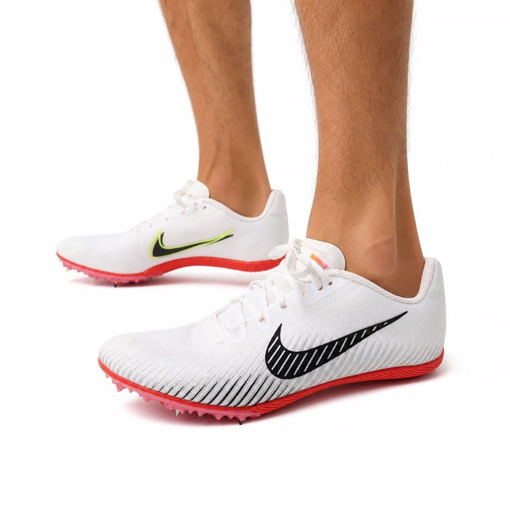 Nike Track Spikes Mens 8.5 Zoom Rival M 9 White Crimson Racing Excellent