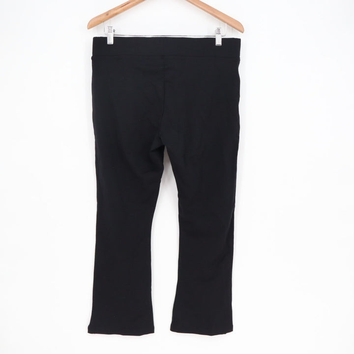 American Giant Ponte Kick Flare Pants Womens 14 Black Stretch Cropped Streetwear