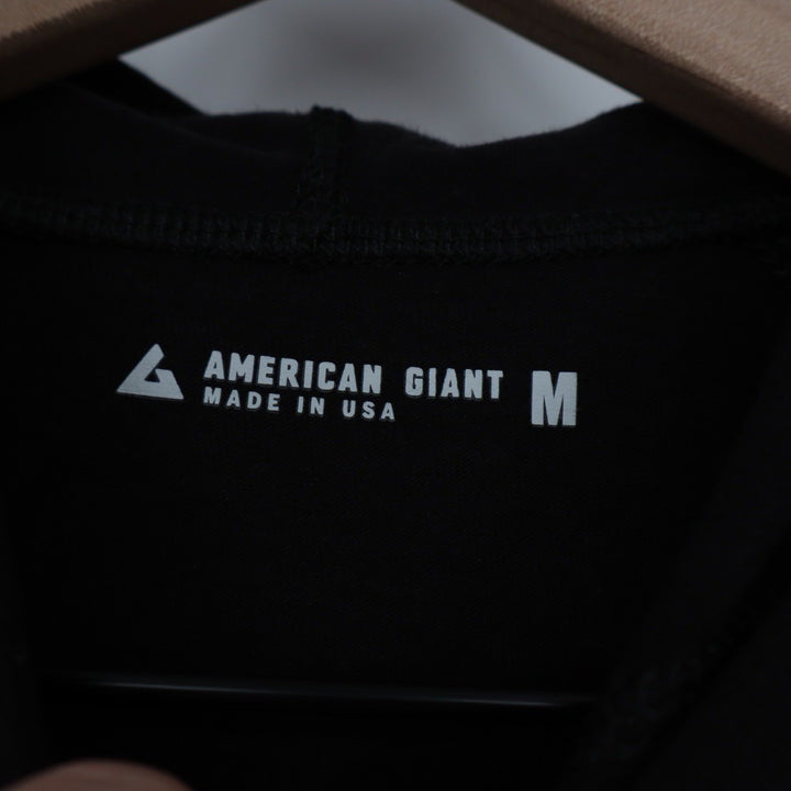 American Giant Full Zip Hoodie Black Made in USA Size Medium Casual Comfort