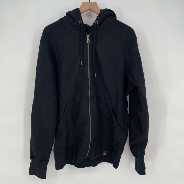 American Giant Black USA Graphic Zip Up Hoodie Sweatshirt Mens Size L