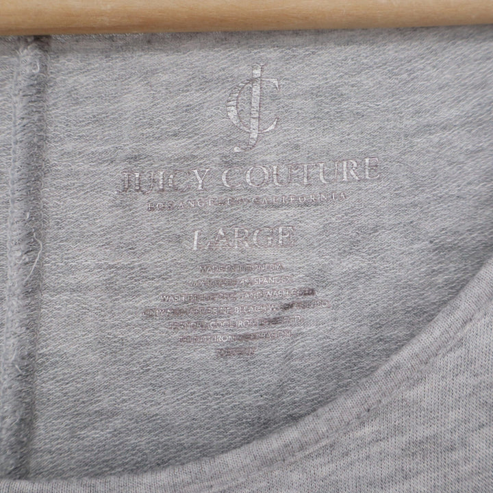 Juicy Couture Mens Gray I Can't EVEN Cold Shoulder Graphic Tee Shirt Large