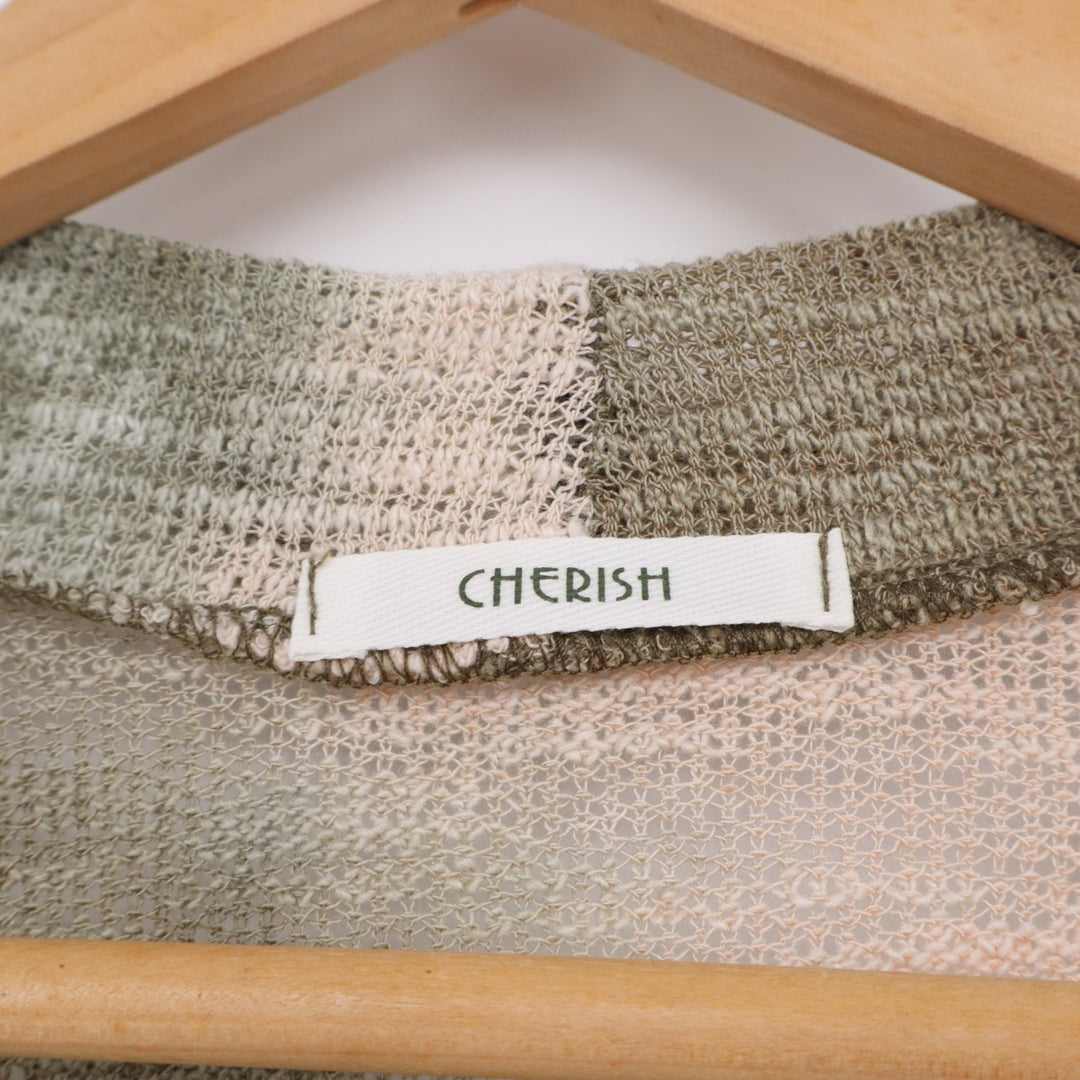 Cherish Cardigan Sweater Womens Multicolor Tie Dye Knitted Open Front Pullover