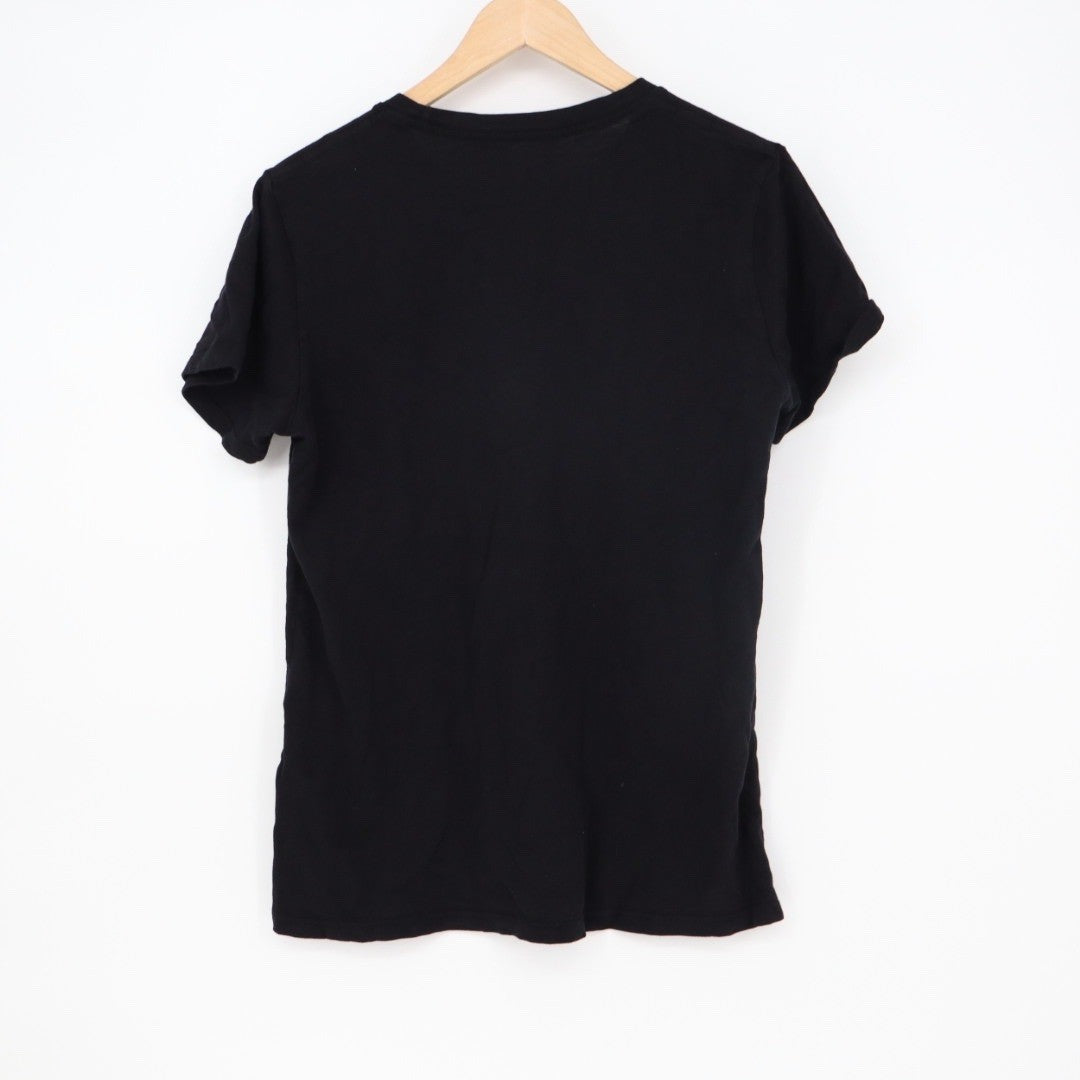 American Giant Women's Black Crew Neck T Shirt Made in USA Size L
