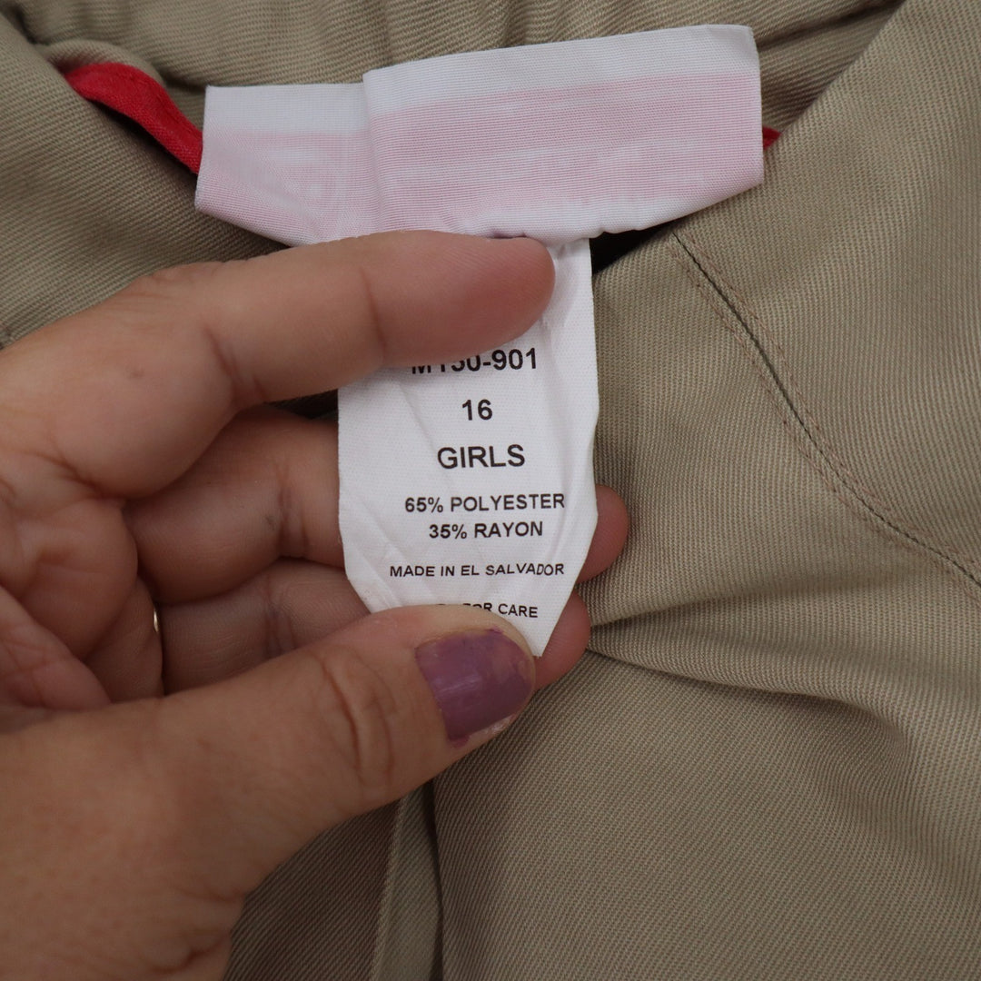 Mills Uniform Co Girls Tan Khaki Pleated School Uniform Skirt 16