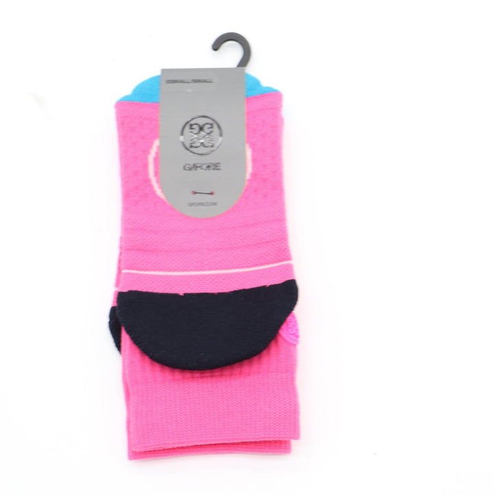 G/FORE Ladies Pray For Birdies Crew Golf Socks Knockout Pink XS/S