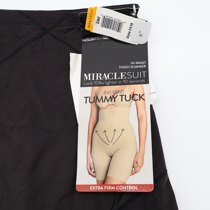 Miraclesuit Instant Tummy Tuck Thigh Slimmer Women S Black Extra Firm High-Waist