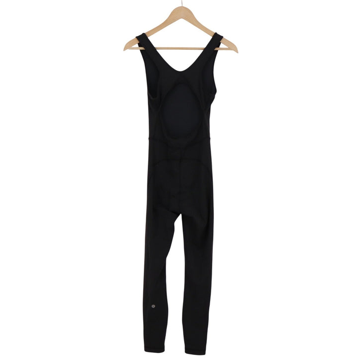 Lululemon Black Sleeveless Open Back Athletic Jumpsuit Unitard Leggings