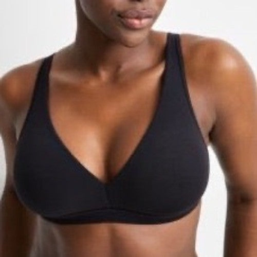 State of Day Bralette Bra Womens Medium Black Cotton Stretch Adjustable Strap