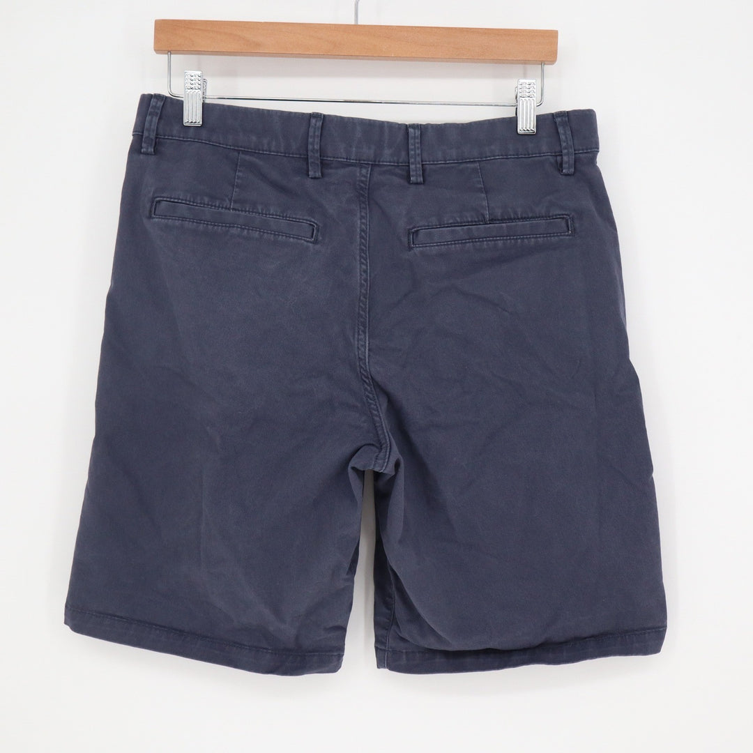 Gap Mens 32 Essential Khaki Shorts Navy Blue 10 Inch Inseam Stretch Cotton Chino