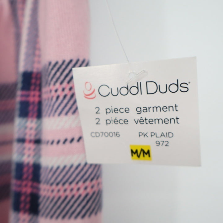 Cuddl Duds Pajama Pants Womens Medium Multi Plaid Tapered Leg Elastic Waist