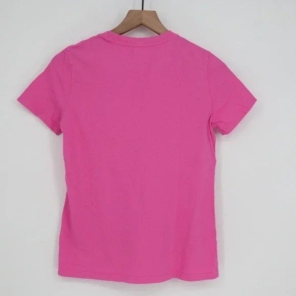 American Giant Premium Slub T-Shirt Womens S Pink Cotton Crew Neck Short Sleeve