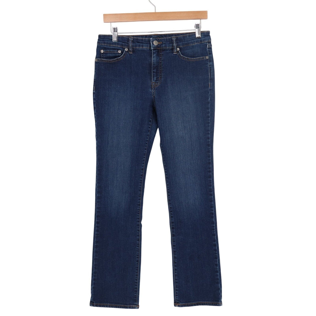 Lauren Ralph Lauren Straight Jeans Womens 6P Blue Dark Wash Denim Cotton Stretch