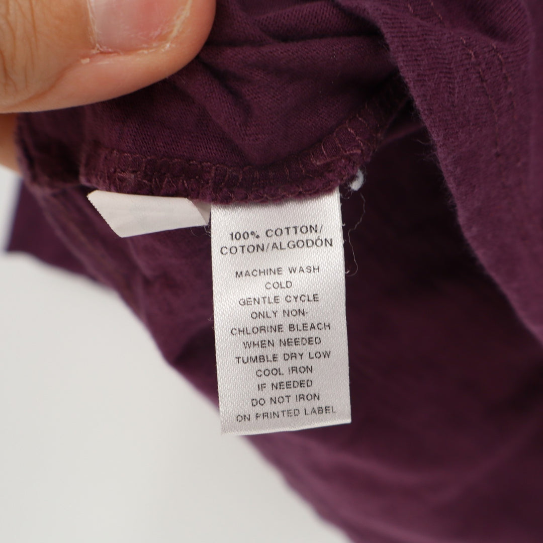 Ann Taylor Loft T-Shirt Womens M Maroon Cotton Long Sleeve Crew Neck Pullover
