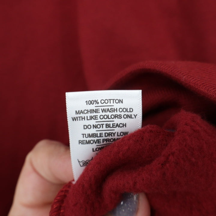 American Giant Midweight Half Zip Sweatshirt Women Large Pomegranate Relaxed Fit
