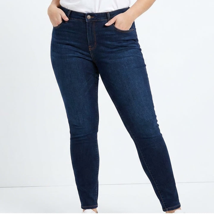 Old Navy Rockstar Super Skinny Jeans Womens 12 Dark Wash Indigo Denim