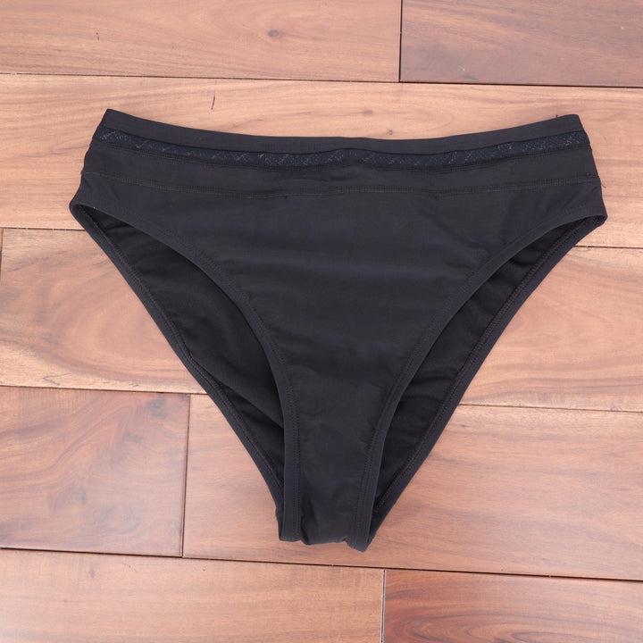 Nike Swim Womens Black High Waist Bikini Bottom Size Large