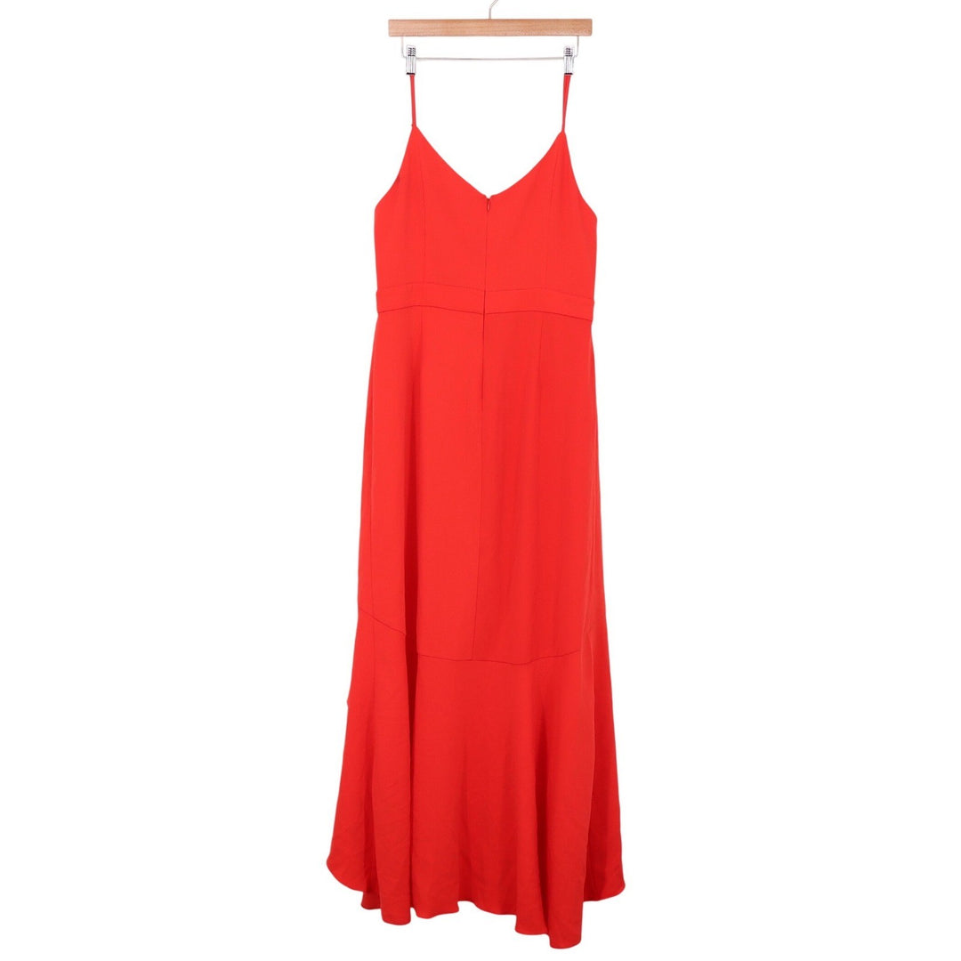 Laundry by Shelli Segal Dress Womens 14 High-Low Ruffle Red Spaghetti Fair