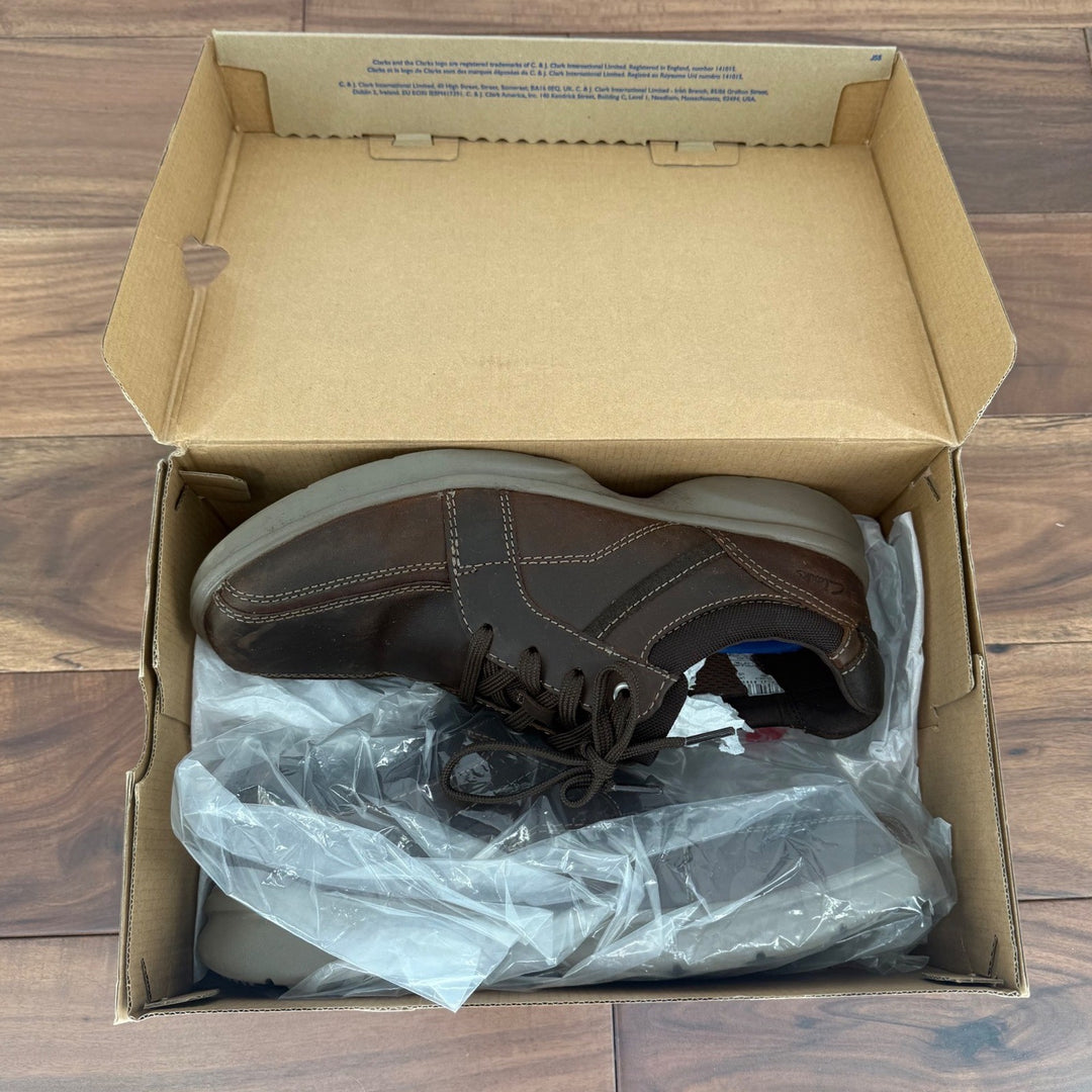 Clarks Bradley Walk Leather Casual Dress Comfort Brown Lace Up Shoes