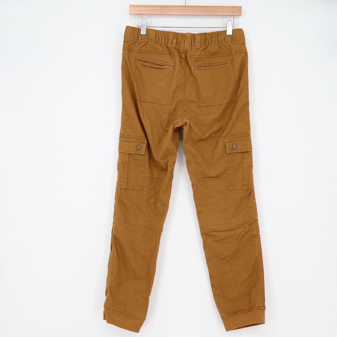 Cat & Jack Jogger Pants Boys 16 Jogger Brown Cargo Elastic Waist Excellent