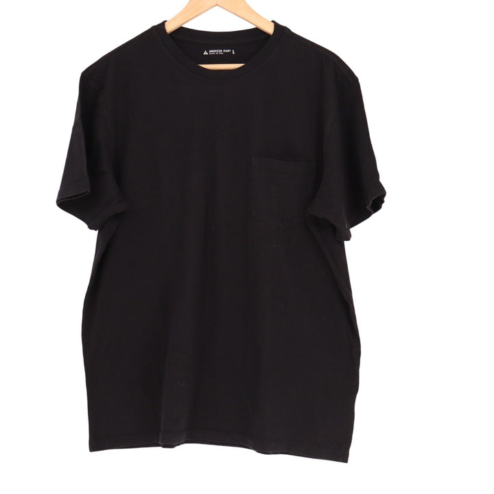 American Giant Pocket Tee Shirt Mens Medium Black Cotton Heavyweight Regular Fit