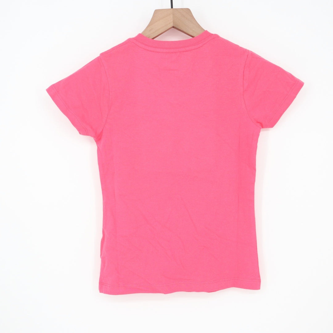 New Era Boston Red Sox Girls Pink Sequin Graphic V-Neck T-Shirt Size 6/6X NEW