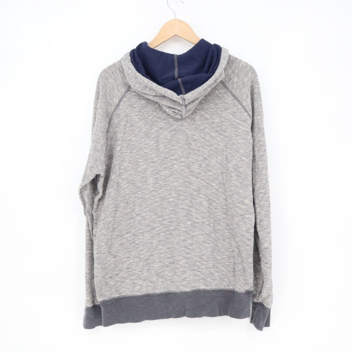 J. Crew Hoodie Men's Large Heather Gray Cotton Raglan Sleeve Kangaroo Pocket