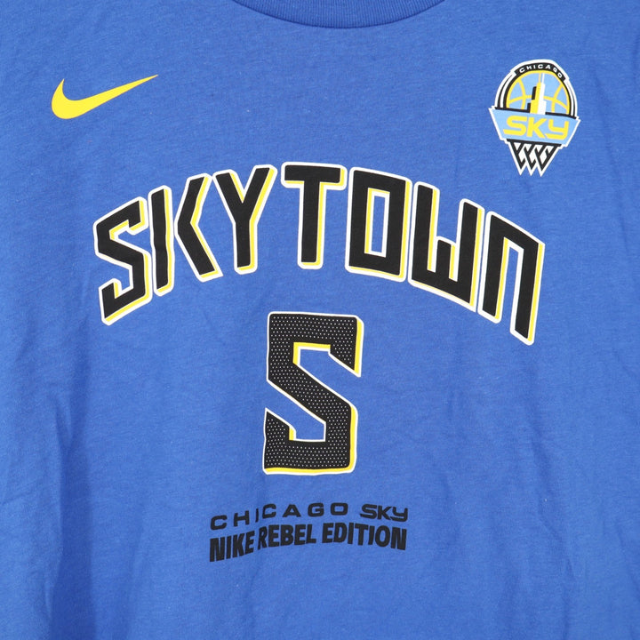 Nike Chicago Sky Angel Reese Skytown Rebel Edition Blue Youth Tee L 14-16