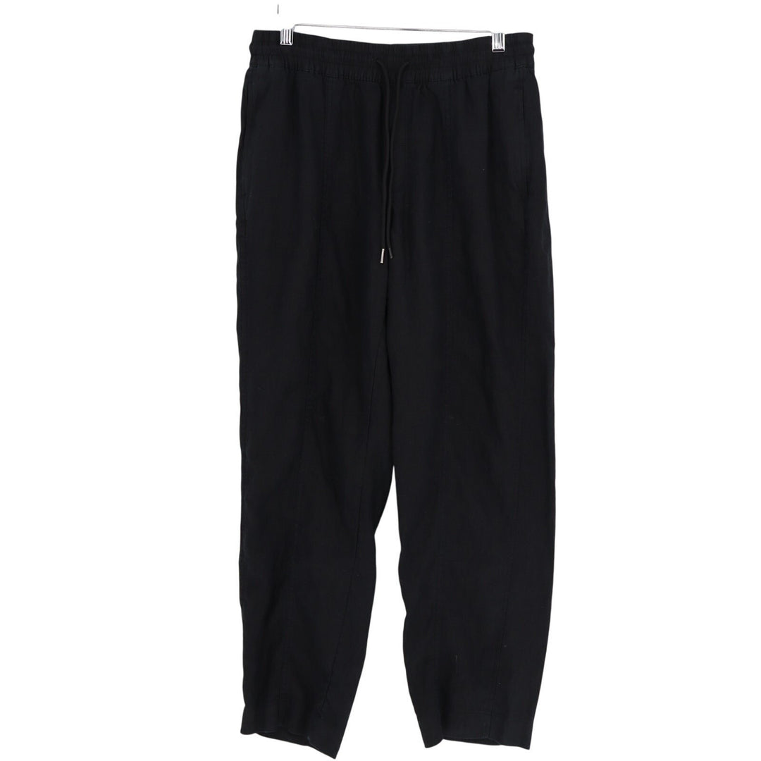 Athleta Pants Womens 8P Black Stretch Slash Pockets Drawstring Waist Tapered Leg
