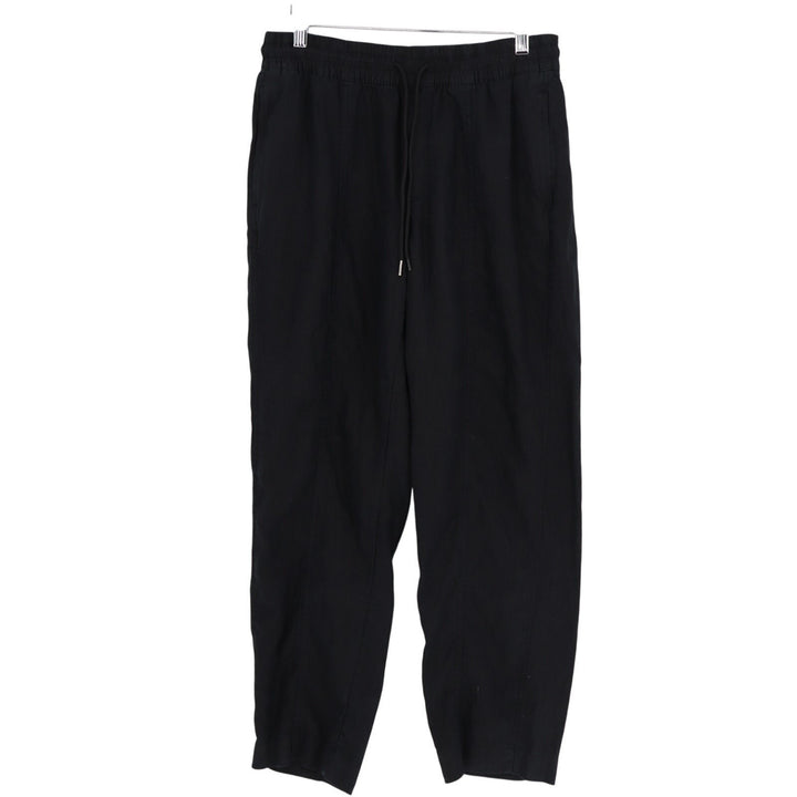 Athleta Pants Womens 8P Black Stretch Slash Pockets Drawstring Waist Tapered Leg