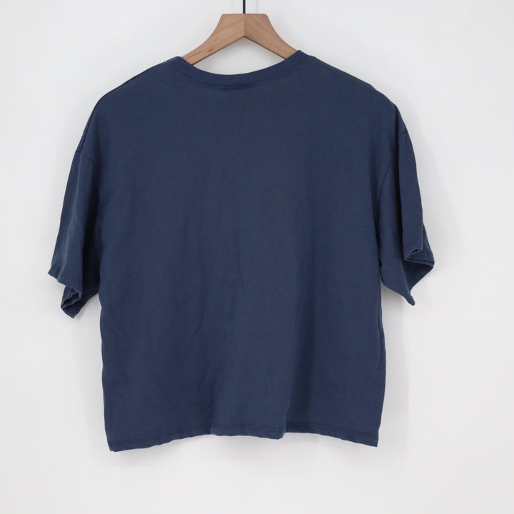 Where I'm From Connecticut USA Navy Blue Graphic Boxy Cropped T-Shirt Small