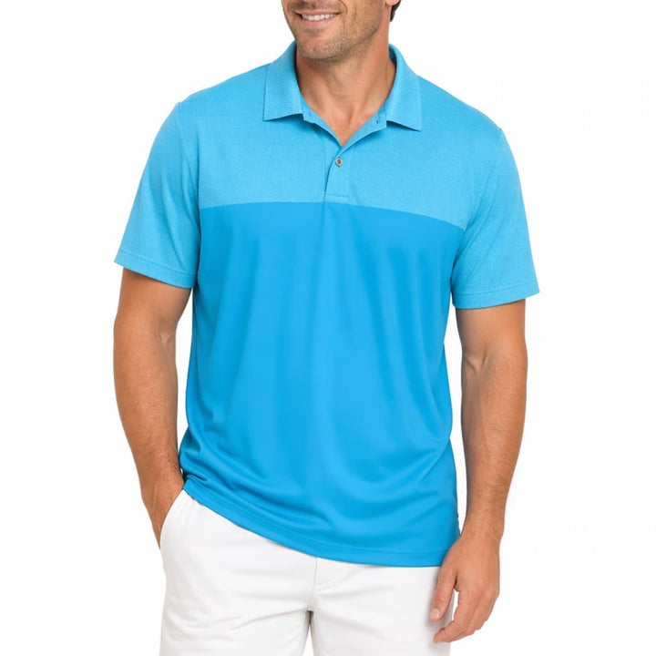PGA TOUR Airflux Polo Shirt Mens 3XL Blue Short Sleeve Collar Golf Performance