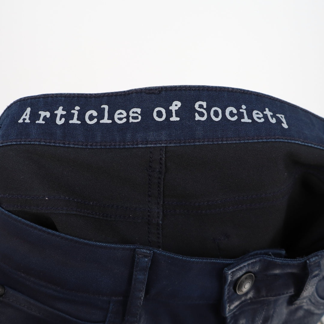 Articles Of Society Skinny Jeans Womens 28 Blue Denim Cotton Stretch High Rise