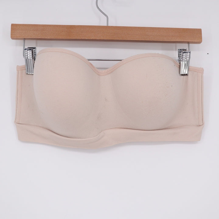 Auden Beige Push-up Seamless Bandeau Bra XL Strapless Nude