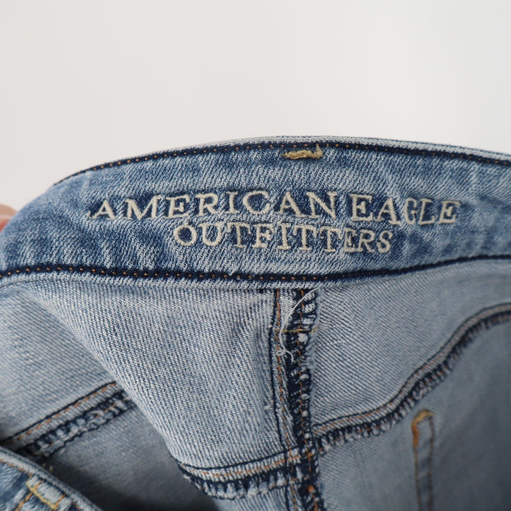 American Eagle Outfitters Jeans Womens 8 Blue Denim Cotton Distressed Skinny Leg