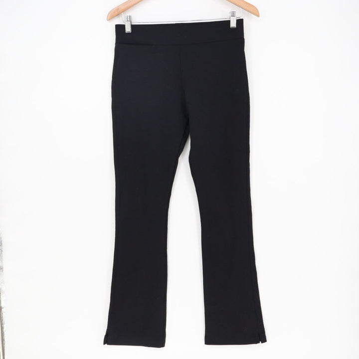 American Giant Leggings Womens 6 Tall Black Stretch High Waist Flared Ankle Slit