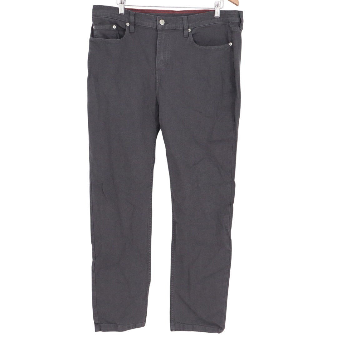 American Giant Roughneck Stretch Canvas Straight Pants Mens 36x32 Gray Workwear