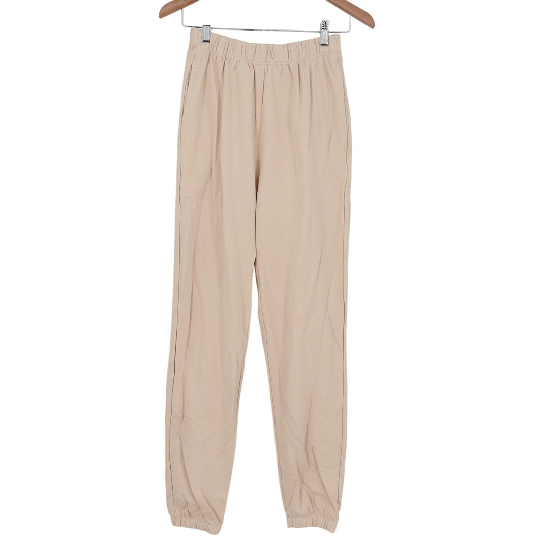 Naked Wardrobe XL Tan Beige Sweatshirt Jogger Sweatpants Set