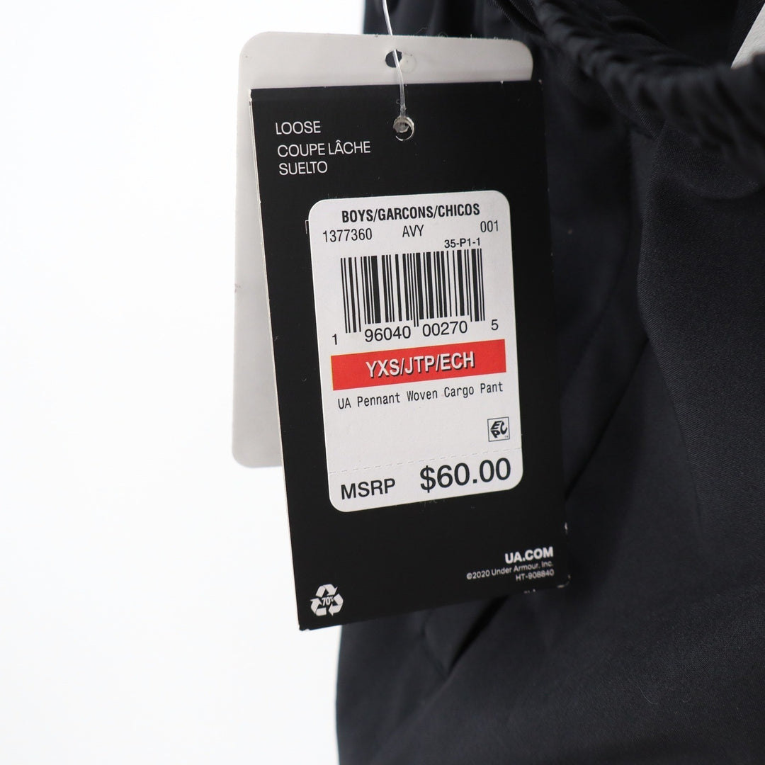 Under Armour Boys Pennant Woven Cargo Pants Black YXS