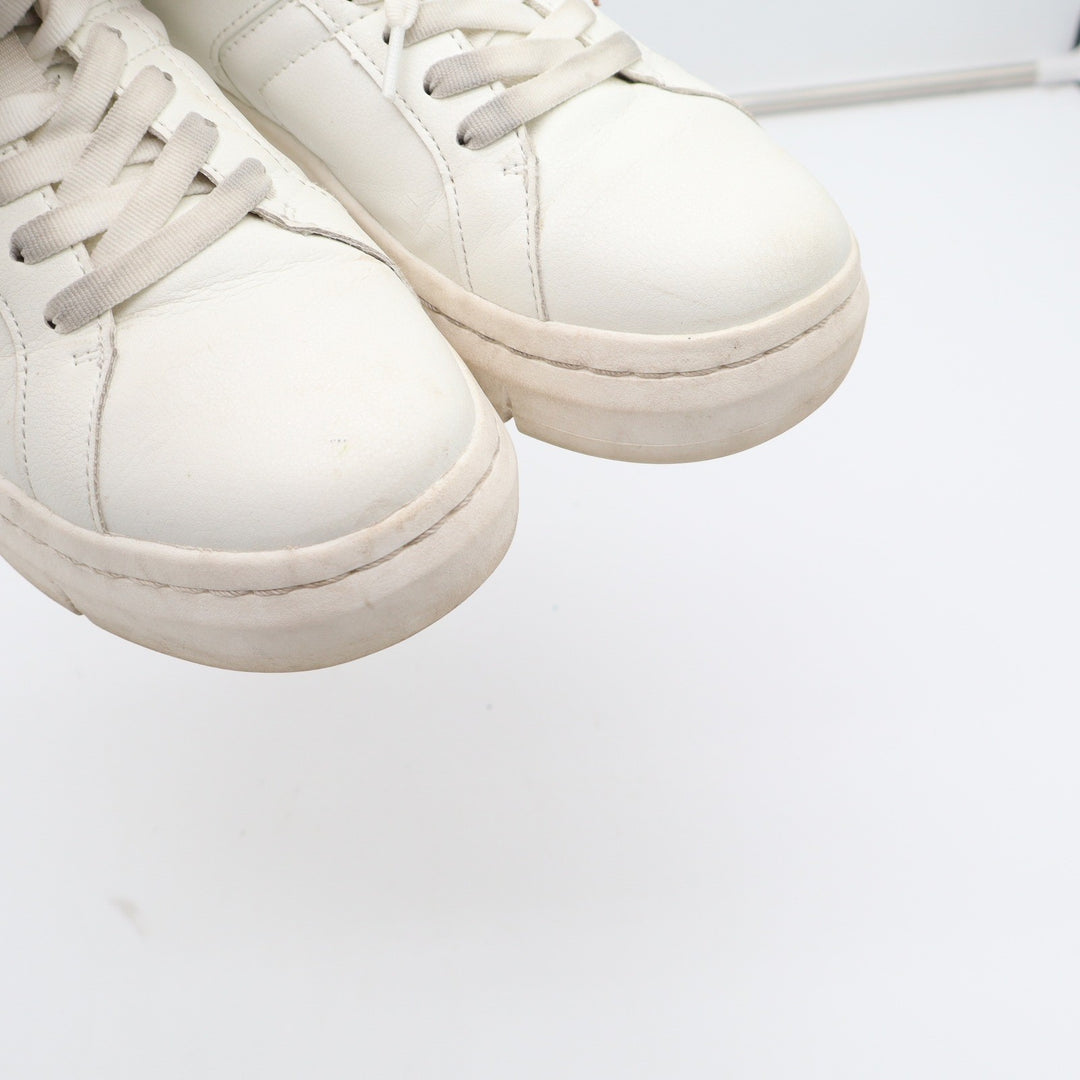 Dr. Scholls Sadie White Platform Sneakers Womens Size 8 Lace Up Fashion Shoes