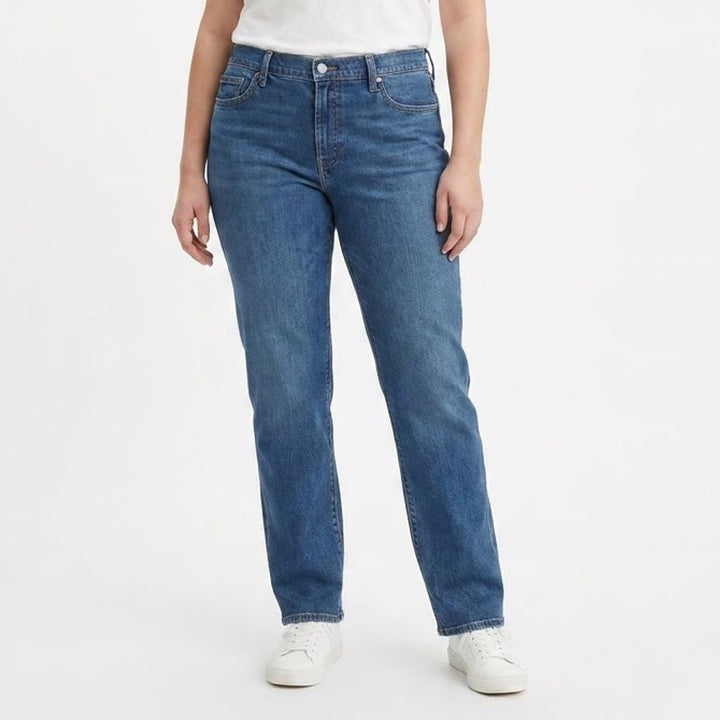 Old Navy Wow Boyfriend Jeans Womens 16 Blue Denim Cotton Stretch Straight Leg