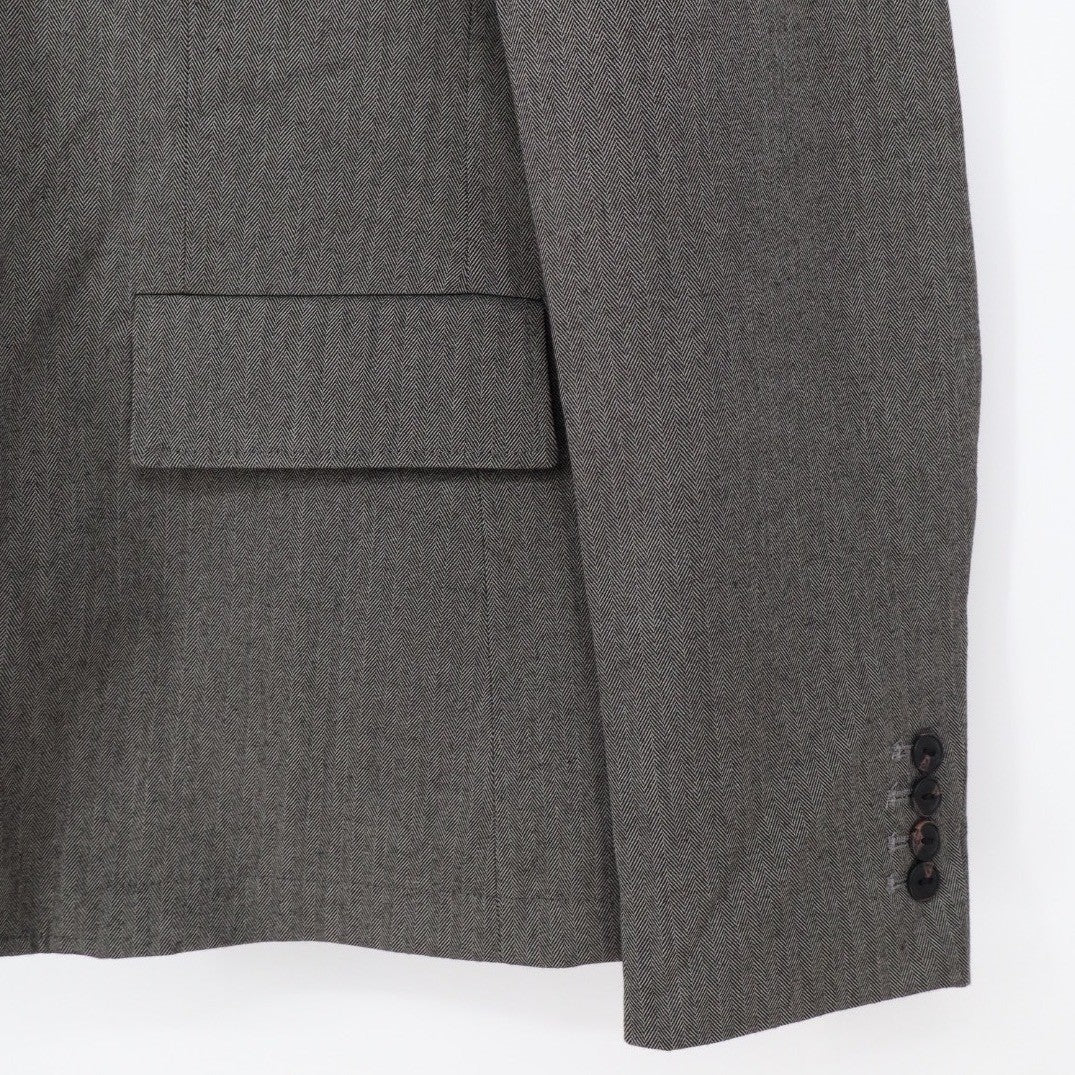 Jachs New York Tailoring Charcoal Herringbone Blazer Jacket Men's Size M