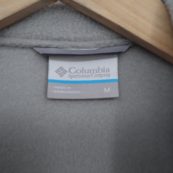 Columbia Mens Grey Fleece Full Zip Vest XM1024 Size Medium