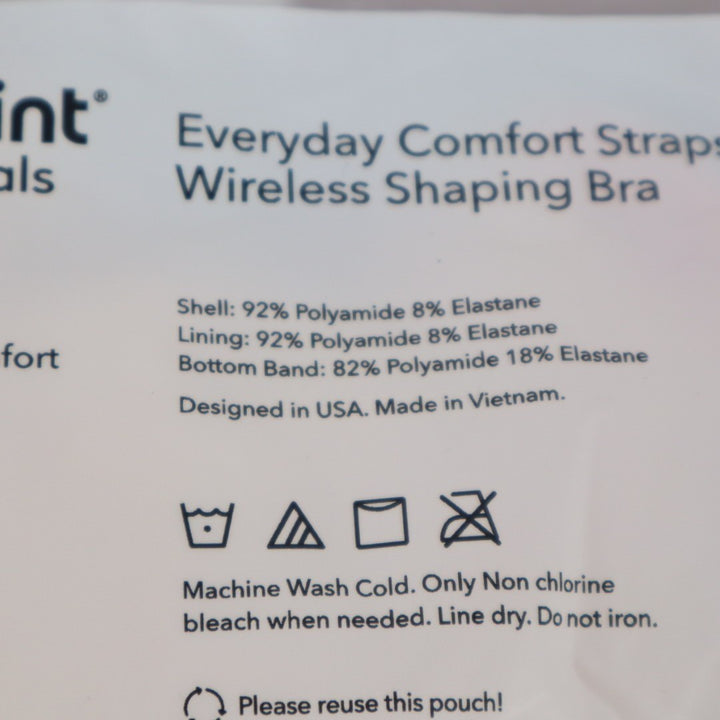 Shapermint Essentials Everyday Comfort Straps Wireless Shaping Bra Womens M Chai