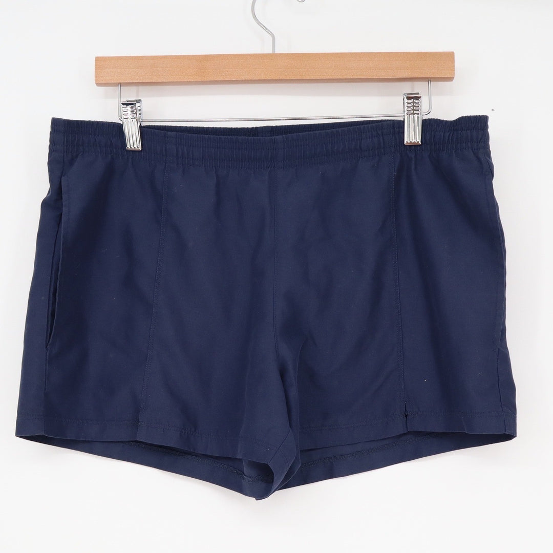 Aspire Mens Navy Blue Athletic Shorts Elastic Waist Polyester Size Small